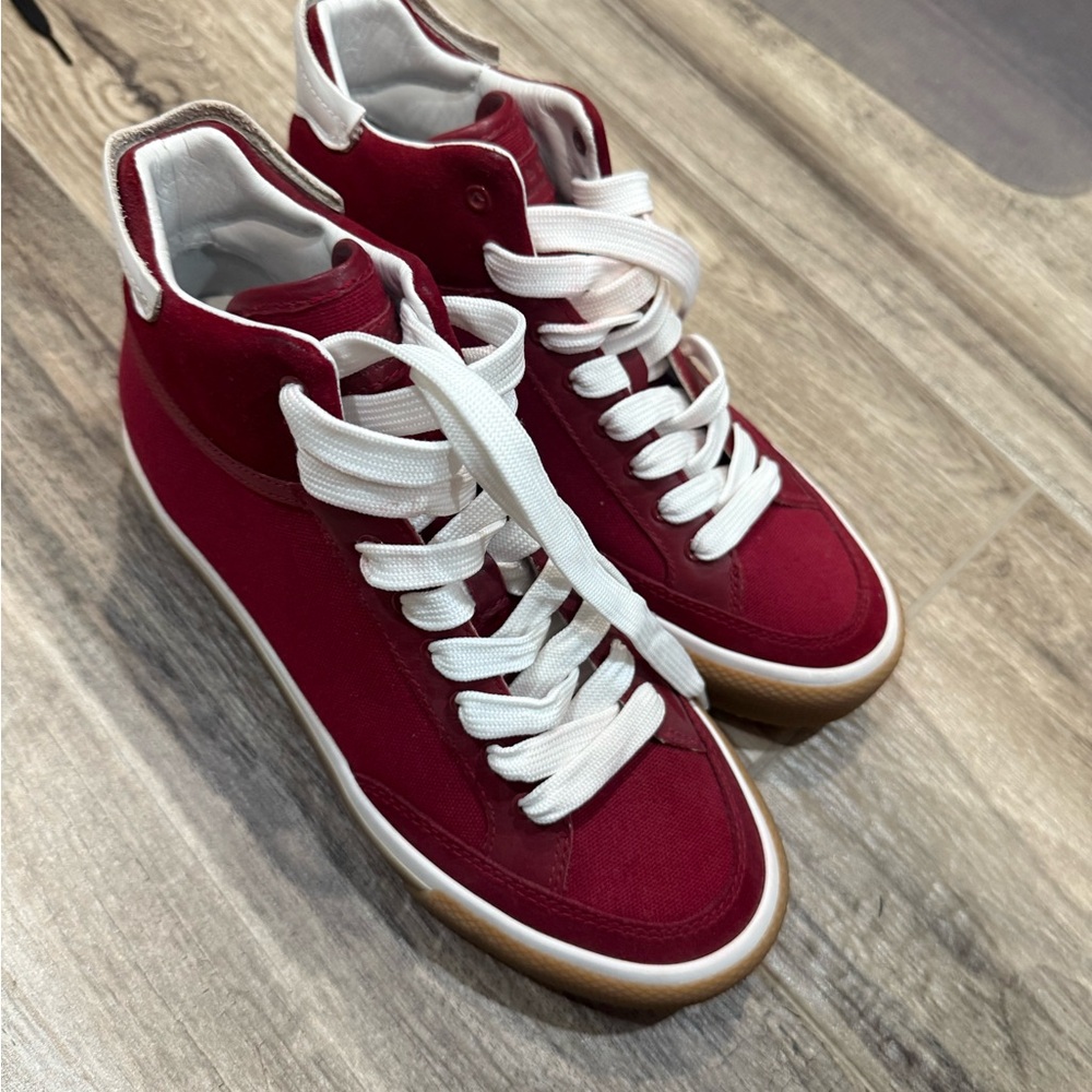 Rag & Bone Red High-Top Sneakers